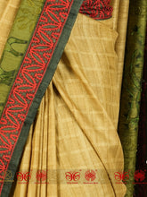 Load image into Gallery viewer, Mrignayani - Elegant Beige Tussar Silk Saree
