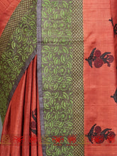 Load image into Gallery viewer, Rust &amp; Green Saree
