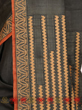 Load image into Gallery viewer, Khel Khel Mein - Green Tussar Silk Saree
