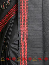 Load image into Gallery viewer, Prachal - Black &amp; Red Saree
