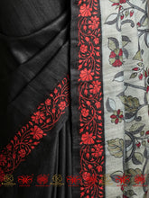Load image into Gallery viewer, Parna - Black &amp; Grey Saree
