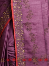 Load image into Gallery viewer, Pushpamala - Purple, Beige Saree
