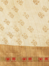 Load image into Gallery viewer, Nayi Naveli - Beige &amp; Red Saree

