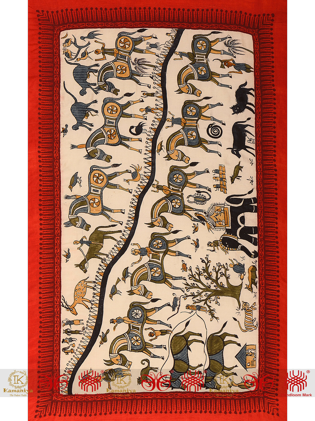 Black Grey with red border Wall Hanging