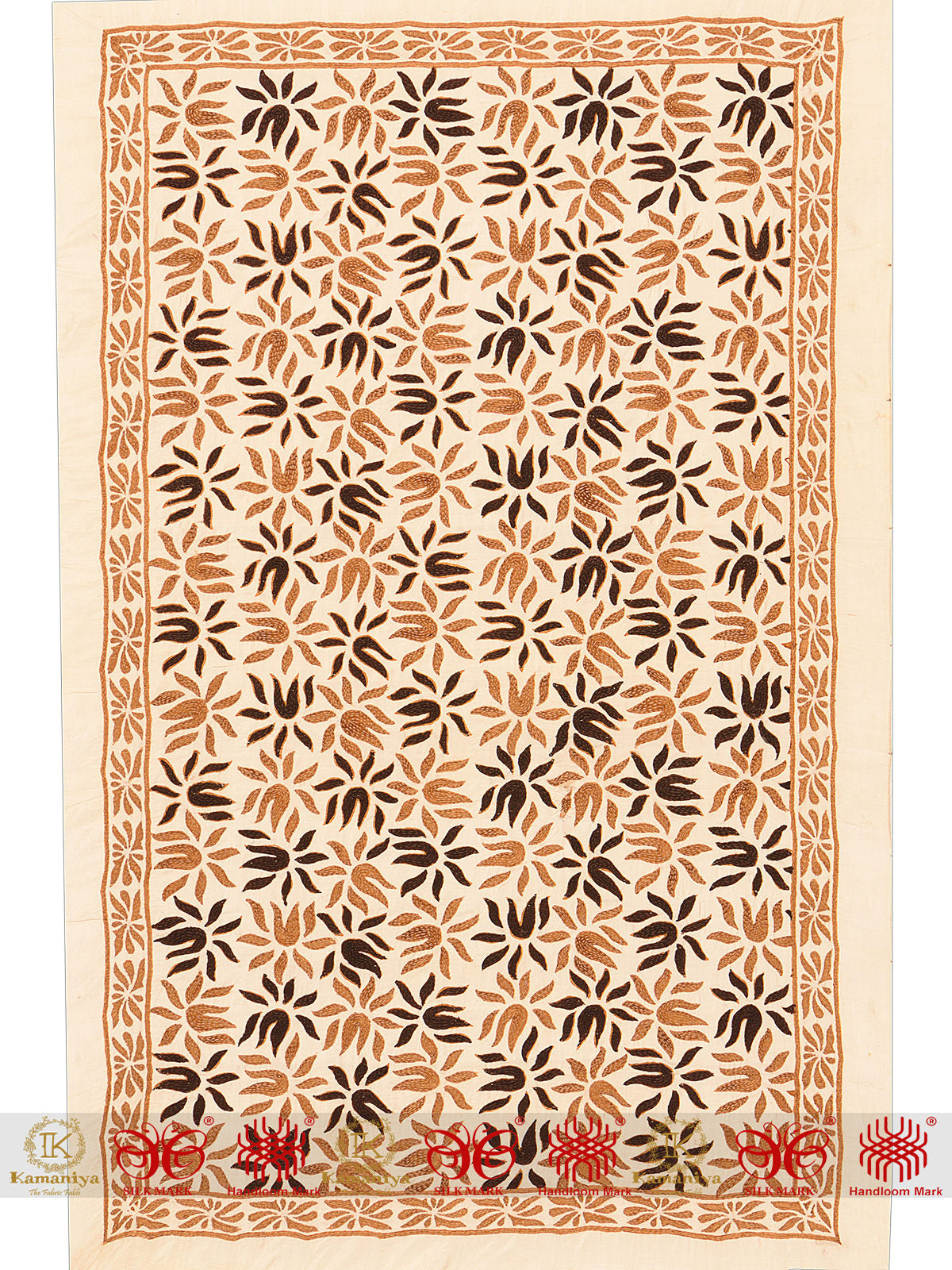 Block Printed Lotus Wall Hanging