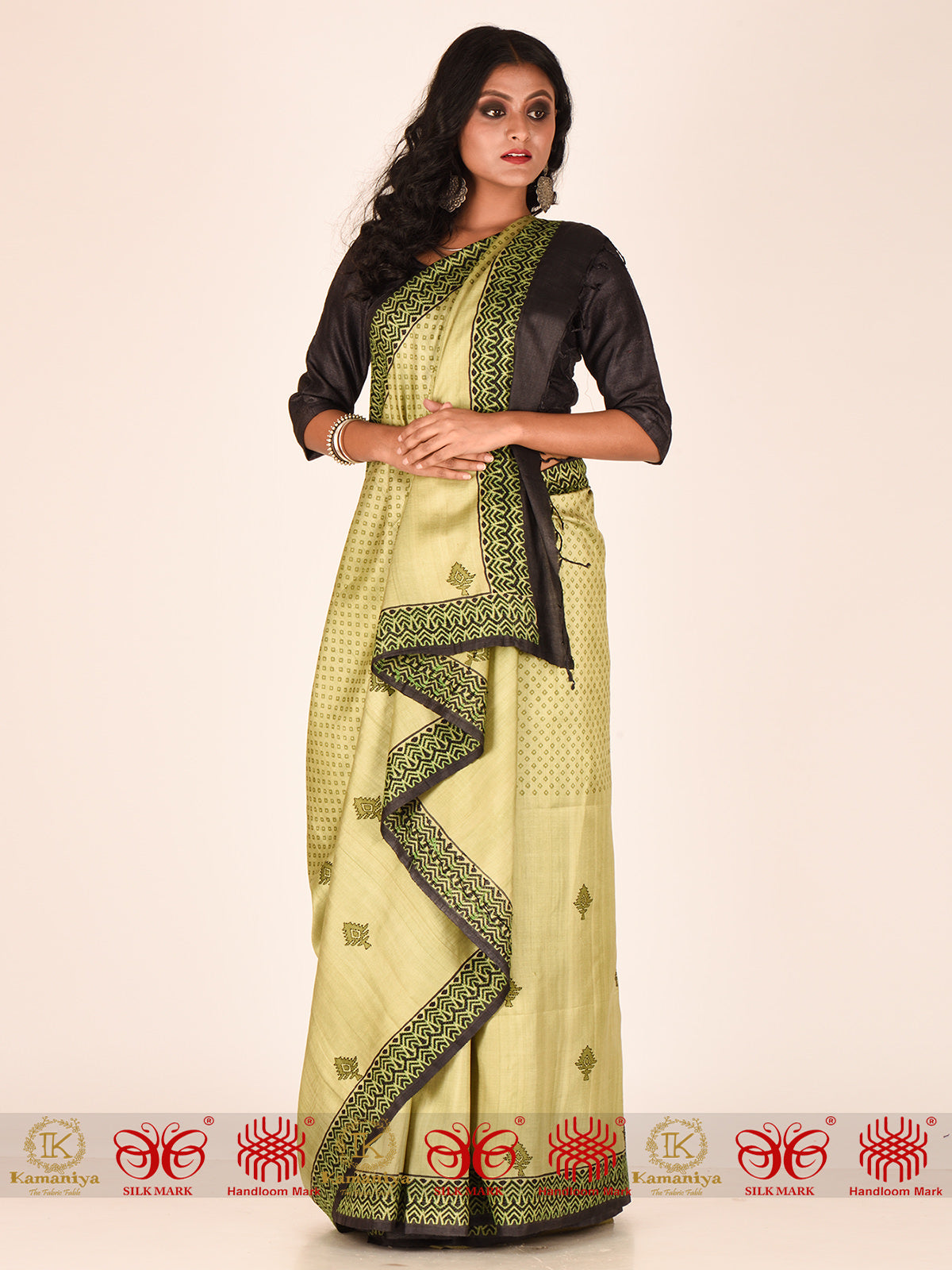Glow it with Green - Saree