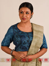 Load image into Gallery viewer, Blue Tussar Blouse
