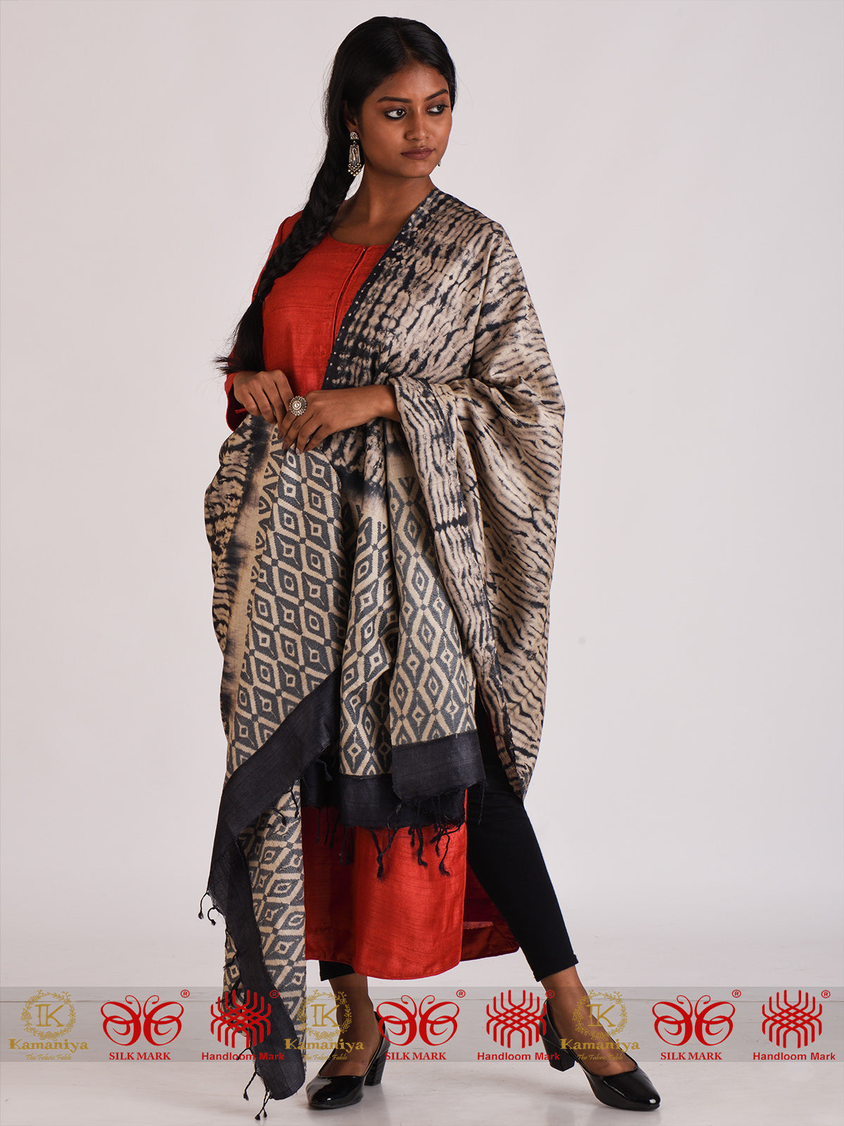 Off-White Tussar Dupatta