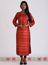 Load image into Gallery viewer, Red Maroon Tussar Kurta
