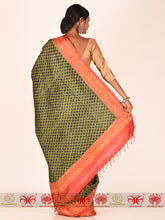 Load image into Gallery viewer, Mossy Red Mosaic - Saree
