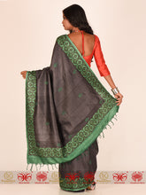 Load image into Gallery viewer, Black &#39;n&#39; Green Mush - Saree
