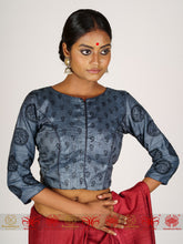 Load image into Gallery viewer, Grey Tussar Blouse
