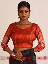 Load image into Gallery viewer, Red Tussar Blouse
