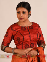 Load image into Gallery viewer, Red Tussar Blouse
