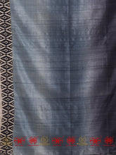 Load image into Gallery viewer, Grey Black Tussar Dupatta
