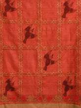 Load image into Gallery viewer, Red Beige Tussar Dupatta
