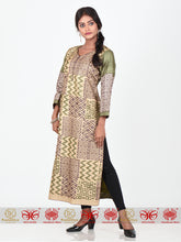 Load image into Gallery viewer, Chocolate Green Tussar Kurta
