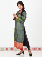 Load image into Gallery viewer, Green Tussar Kurta
