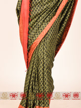 Load image into Gallery viewer, Mossy Red Mosaic - Saree
