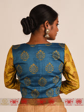 Load image into Gallery viewer, Blue Tussar Blouse
