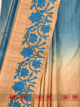 Load image into Gallery viewer, Light It Up in Blue &amp; Beige - Saree
