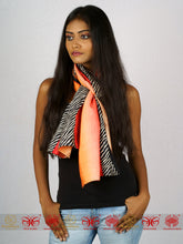 Load image into Gallery viewer, Orange Black Mulberry Scarf
