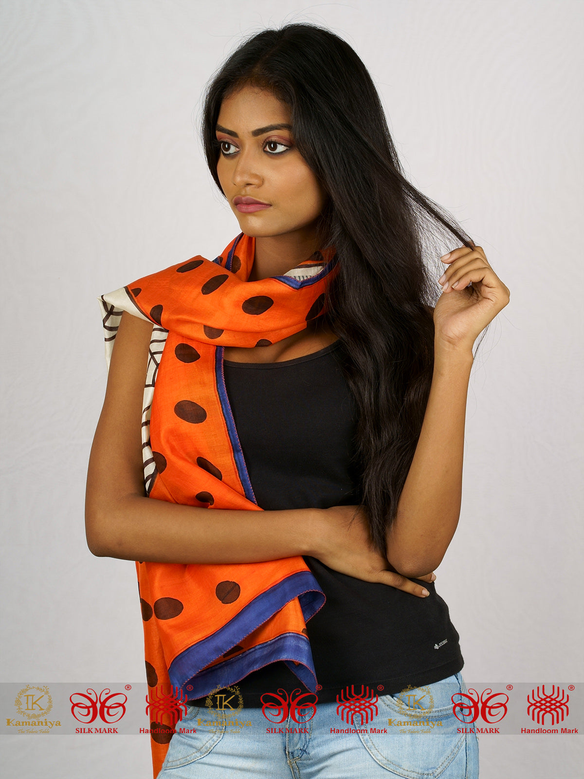 Orange Mulberry Scarf