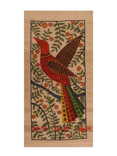 Load image into Gallery viewer, Off-White Black Hand Painted Tussar Wall Hanging
