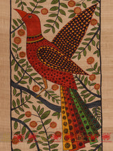 Load image into Gallery viewer, Off-White Black Hand Painted Tussar Wall Hanging

